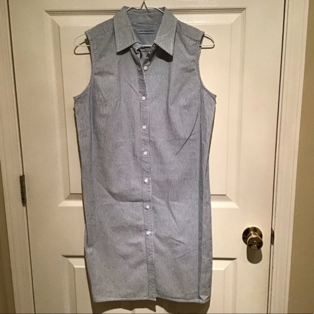 Marsh Landing 6 Petite Chambray Sleeveless dress, cute summer dress 6P